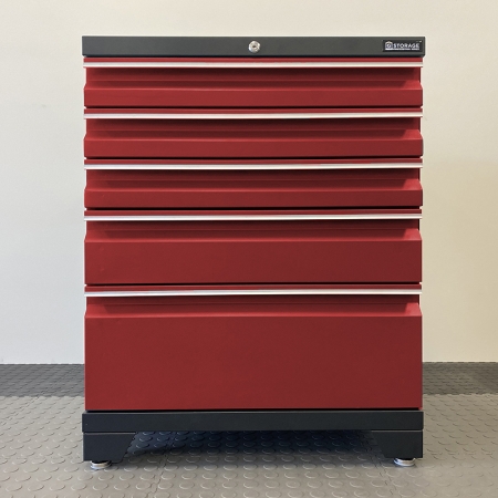G-Storage 5 Drawer Base Cabinet (Red)