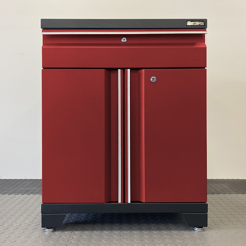 G-Storage 2 Door + 1 Drawer Base Cabinet (Red) - Image 1