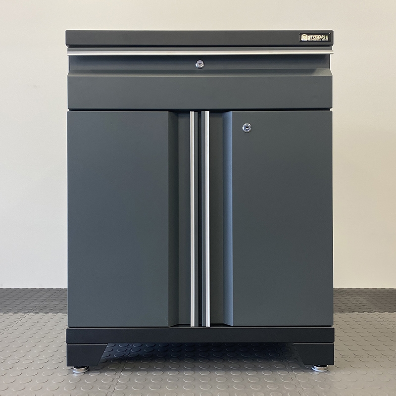 G-Storage 2 Door + 1 Drawer Base Cabinet (Grey) - Image 1