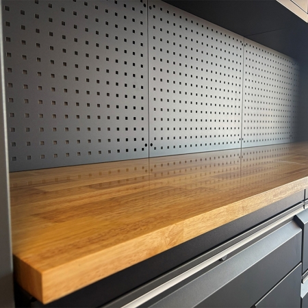 G-Storage Solid Oak Worktop<br />(3 Cabinets)