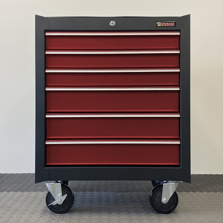 G-Storage 6 Drawer Mobile Tool Cabinet (Red)