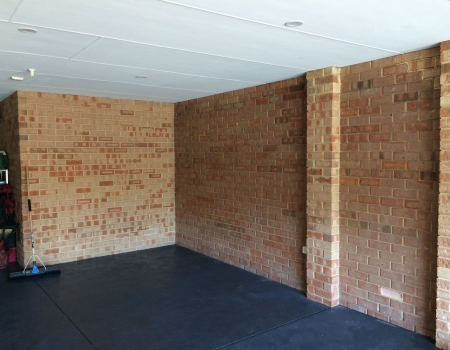 <b>Customer Goal</b>
Increase storage space in an under utilized part of the garage with an additional goal of providing a small exercise floor area
