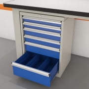 Workshop 6 Drawer Desk Cabinet - Image 2